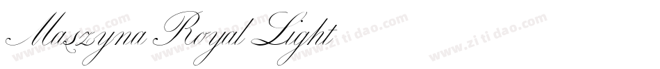Maszyna Royal Light字体转换